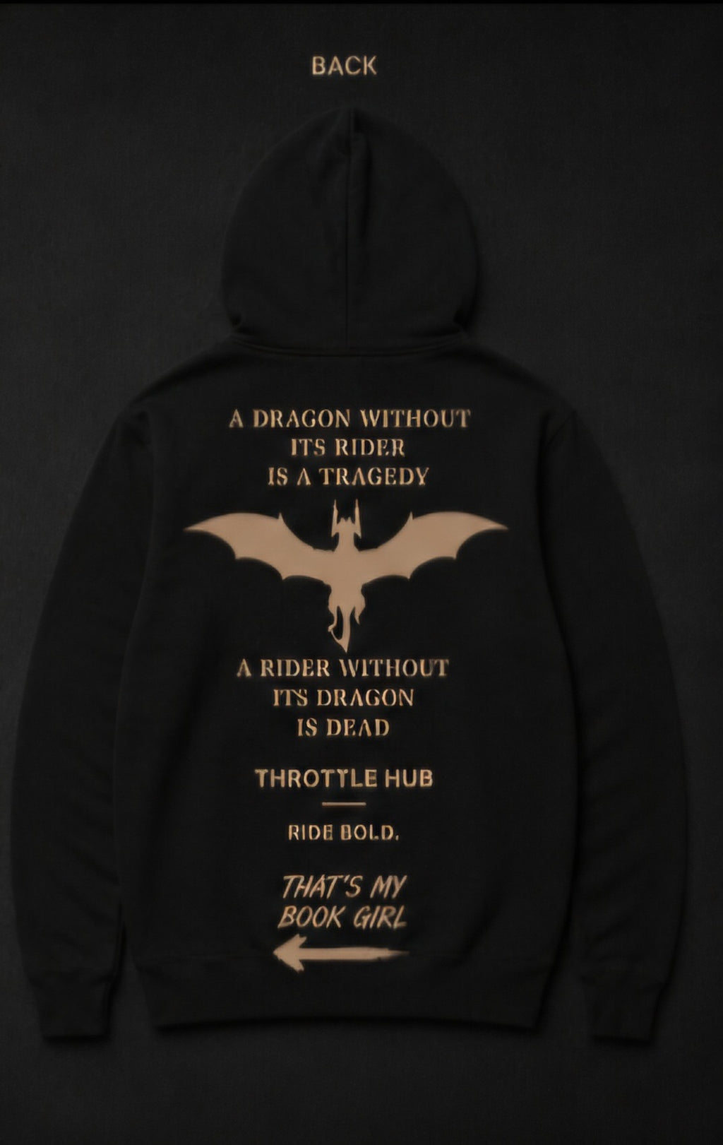 Dragon Rider Couple Edition - That’s My Book Girl Hoodie (Black)